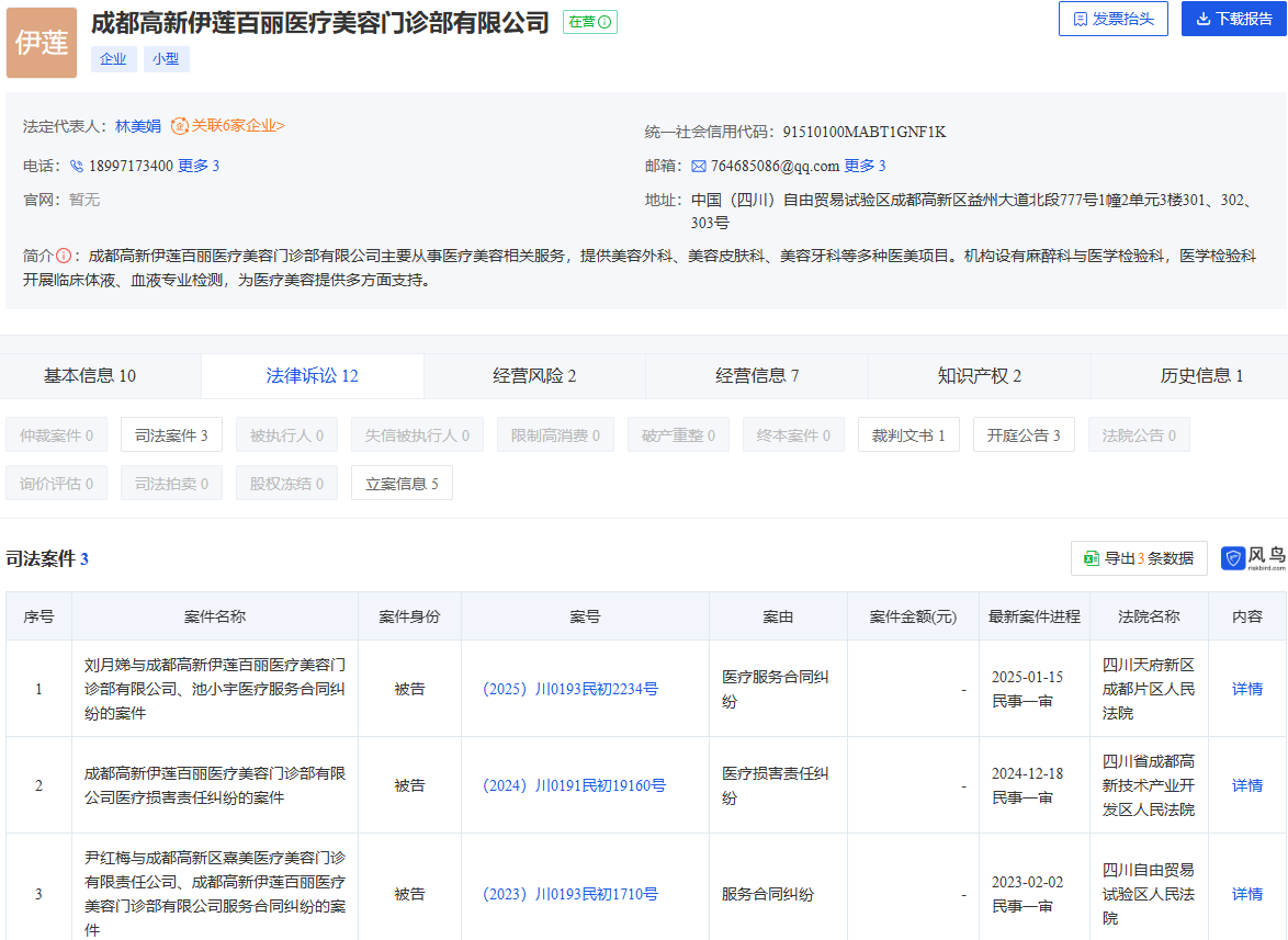 高新伊莲百丽医疗美容门诊部 虚假宣传与误导消费   强制消费与诱导分期 使用违规产品